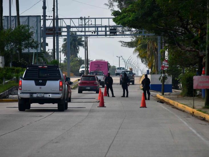 Solo un retén de la SSP-Veracruz blinda a Coatzacoalcos