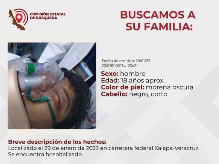 Buscan a familiares del joven atropellado en la carretera Veracruz – Xalapa