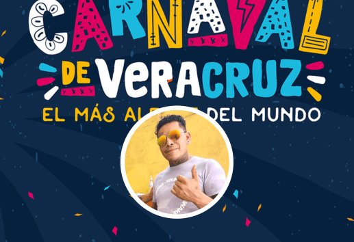 Irving Arturo Córdova, barbero y tatuador va por la corona del rey del Carnaval de Veracruz 2023