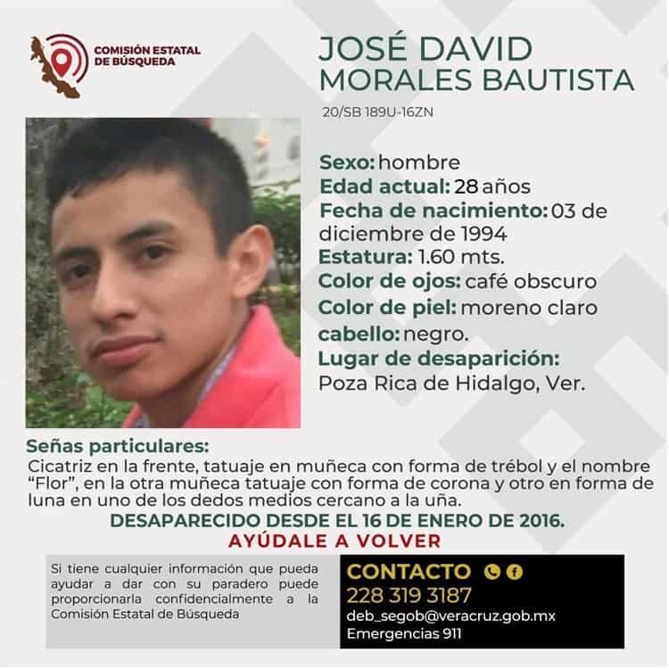 José David desapareció hace 7 años en Poza Rica, continúa su búsqueda