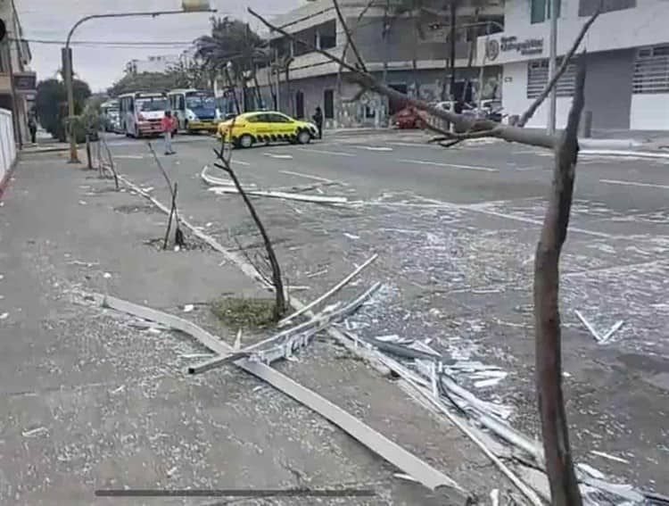 Norte ha tirado 9 luminarias, láminas, cristales y portones en Veracruz, reporta PC