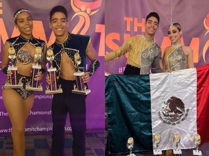 Veracruzanos Kemish Aquino, Pamela Aquino y Valeria León ganan campeonato mundial de salsa