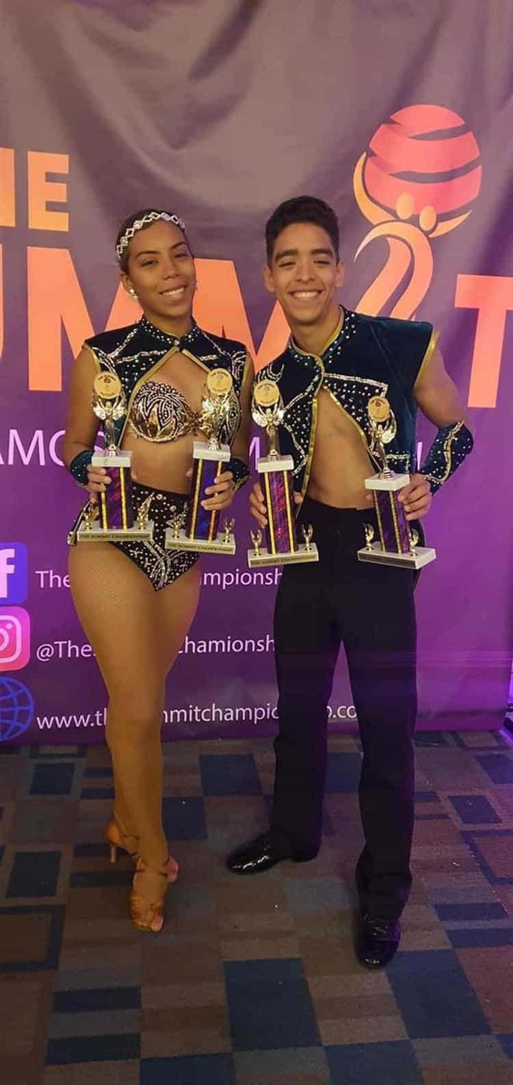 Veracruzanos Kemish Aquino, Pamela Aquino y Valeria León ganan campeonato mundial de salsa