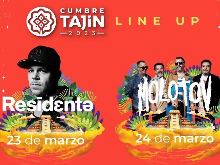 Cumbre Tajín 2023 confirma fechas de su elenco artístico en redes; Residente no ha confirmado