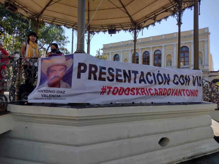 Realizan plantón en Orizaba para exigir aparición de Ricardo Lagunes y Antonio Díaz (+Video)