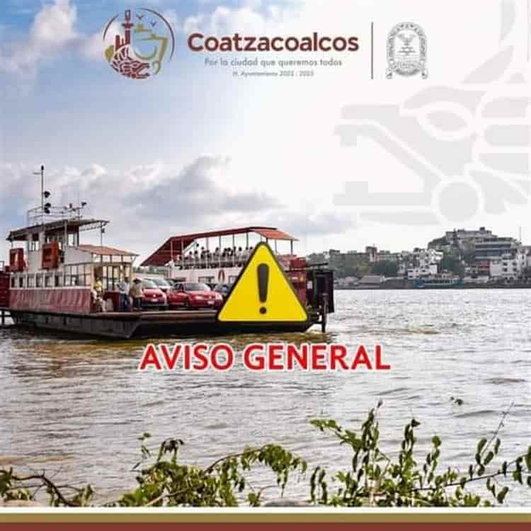 Por día festivo, servicio de transbordadores de Coatzacoalcos cambiará de horario