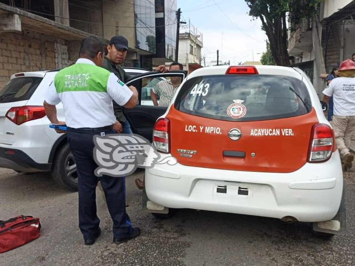 Tres heridos saldo de dos choques ocurridos en calles de Acayucan