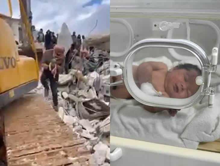 Rescatan a bebé de entre los escombros en Siria
