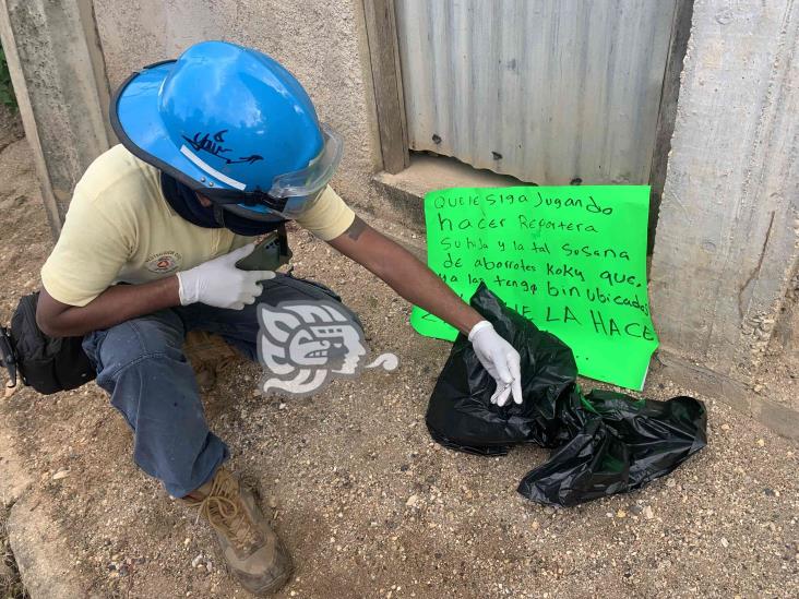 ´Siembran pánico; abandonan cabeza de cerdo en Acayucan (Video)