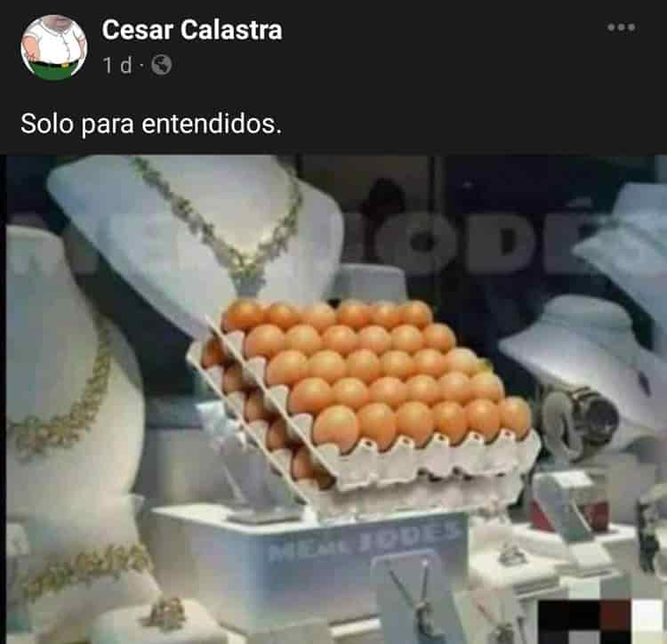 ¡El precio de los huevos por las nubes en Veracruz!