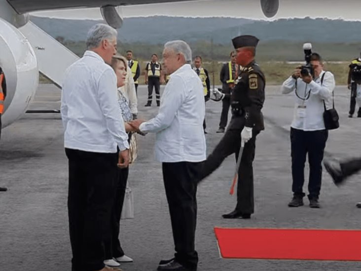 Llega a Campeche el presidente de Cuba, Miguel Díaz - Canel (+Video)