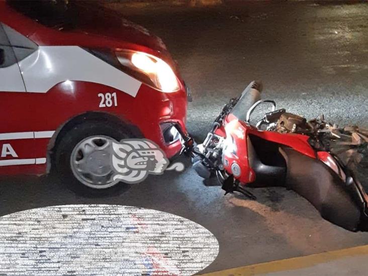 Camioneta ‘fantasma’ arrolla a motociclista en Misantla