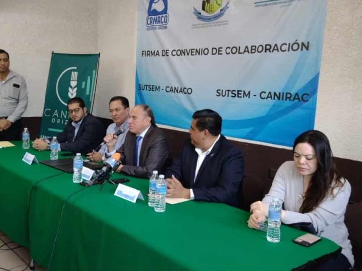 Firman convenio Sutsem, Canaco y Canirac Orizaba (+Video)