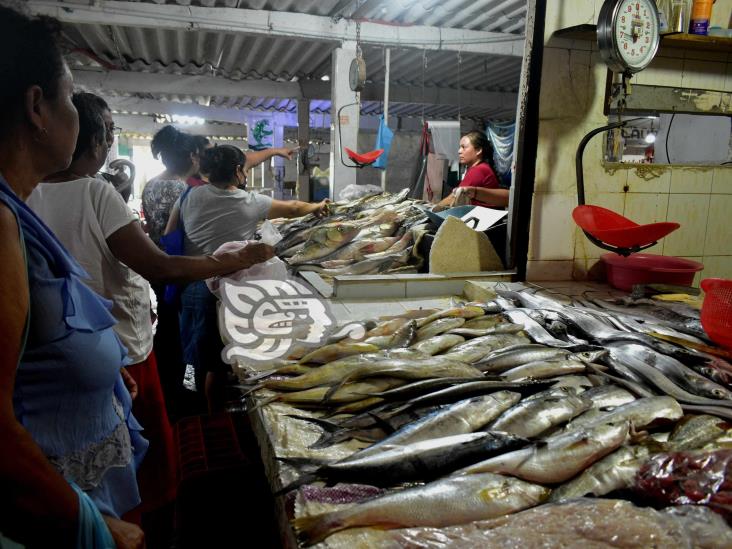 Frentes fríos congelan ventas en mercado de mariscos de Coatzacoalcos