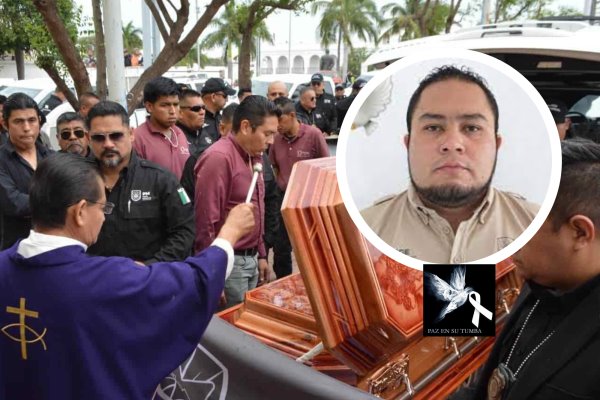 Con música, dan el último adiós a Farets González, policía ministerial fallecido en balacera de Paso del Toro(+Video)