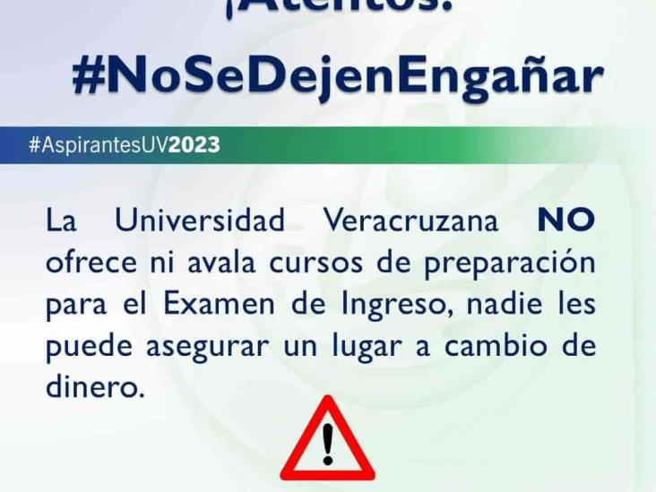 Alerta UV a aspirantes: universidad no avala cursos para examen