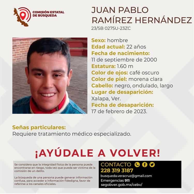 Reportan desaparición de tres hombres en Xalapa; uno es menor de edad