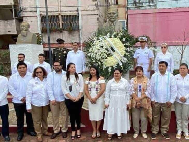 Conmemoran 110 aniversario luctuoso de Francisco I. Madero en Coatzacoalcos