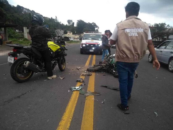 Motociclista, lesionado tras ser embestido en Piletas