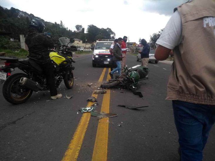 Motociclista, lesionado tras ser embestido en Piletas