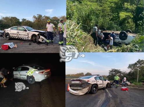 En últimos 5 meses, GN destroza 3 patrullas durante accidentes en sur de Veracruz