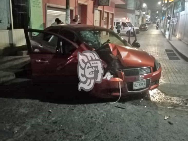 Fuerte choque en centro de Misantla