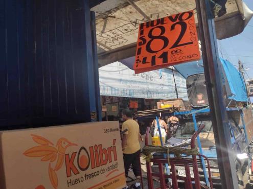 A la baja el cono de huevos en mercados de Veracruz, ya está en 82 pesos