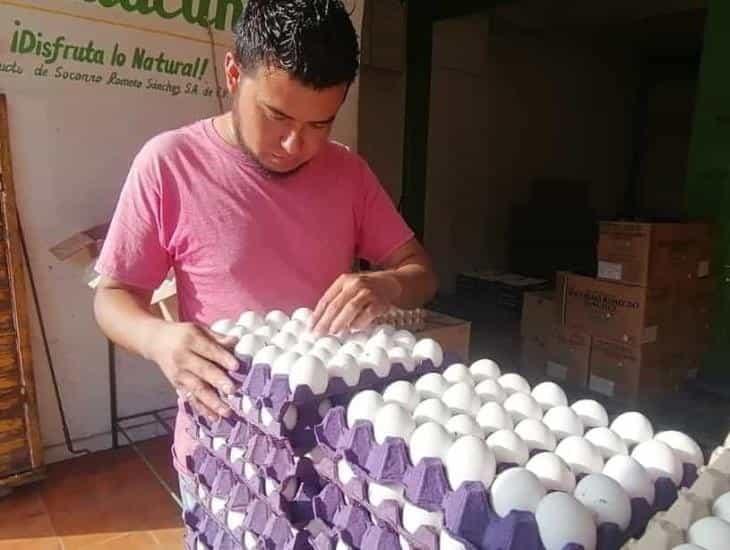 A la baja el precio de la reja de huevos en Coatzacoalcos