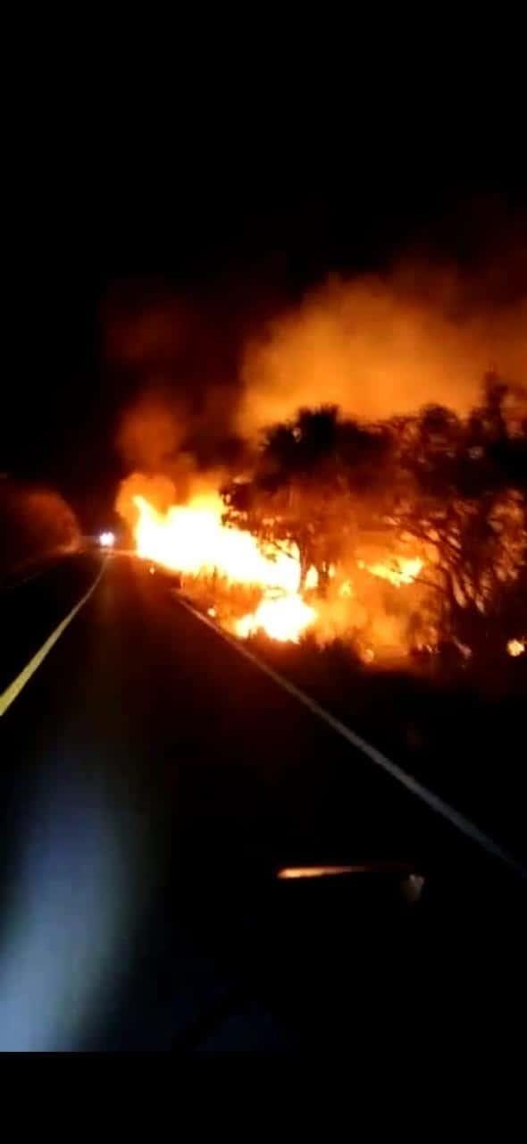 Incendio de pastizal moviliza cuerpos de emergencia en Actopan