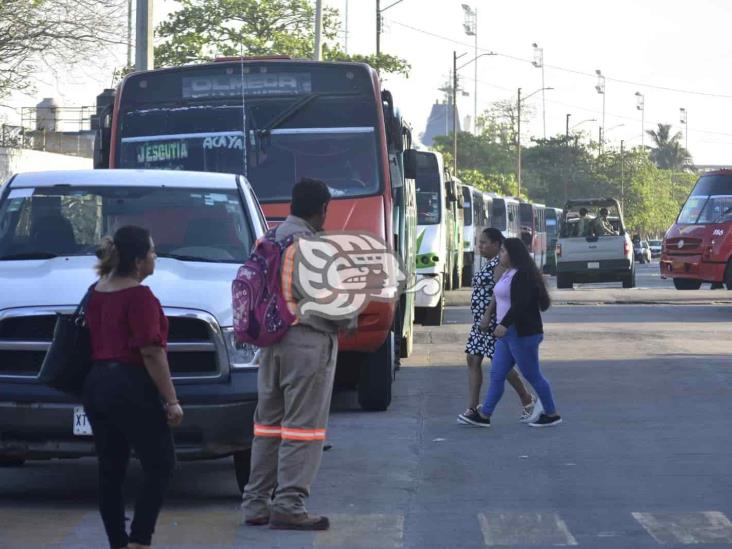 Operativo de Transporte Público paraliza a urbanos en Coatzacoalcos (+Video)