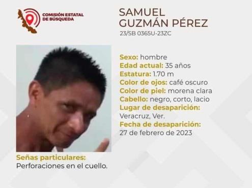 Samuel Guzmán desapareció en el mes de febrero en Veracruz; urge su localización