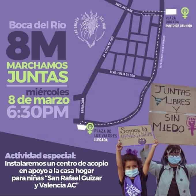 8M: Rutas para evitar tráfico por marchas en Veracruz y Boca del Río