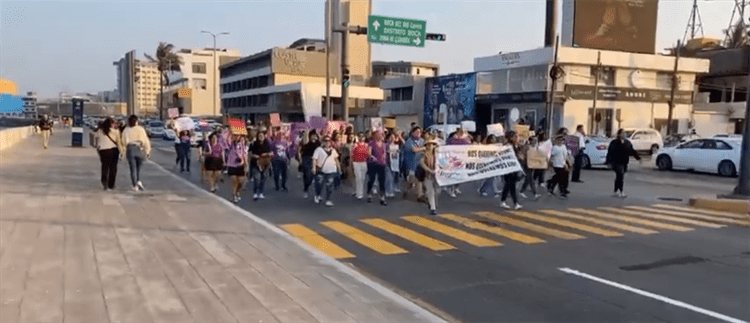Marchan Colectiva Feministas del Puerto de Veracruz y Colectiva Las Morras en Veracruz y Boca del Río(+Video)