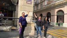 Feministas realizan cambio simbólico en nombre de calles de Veracruz