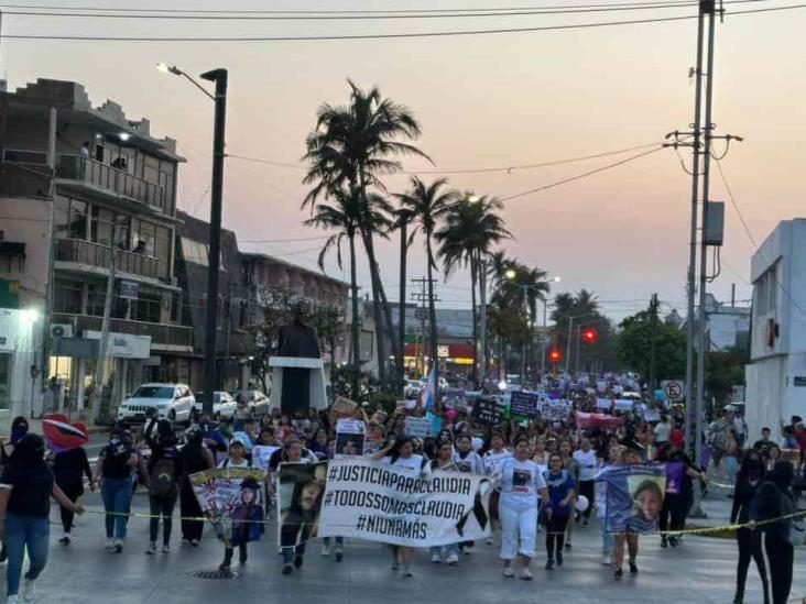 7 mil mujeres marcharon por el 8M en Veracruz y Boca del Río