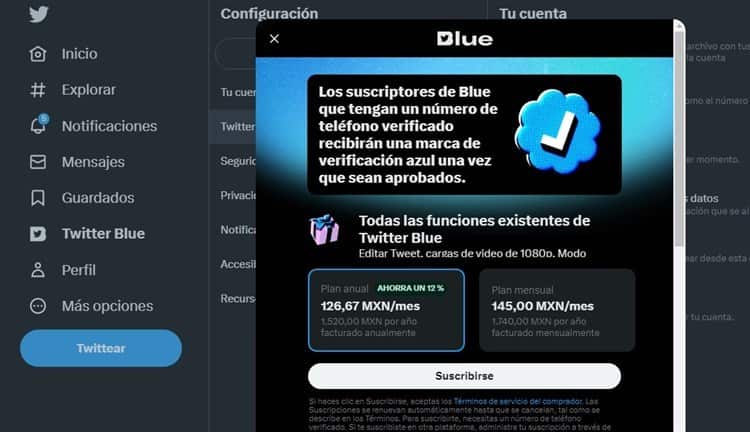 ¿Conoces Twitter Blue? Hace su entrada oficial a México