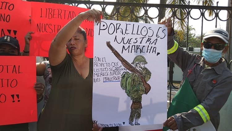 Se manifiestan en defensa de soldados encarcelados en Boca del Río y Veracruz (+Video)
