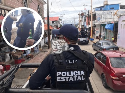 Relevan a mando de policías captados consumiendo alcohol en Veracruz