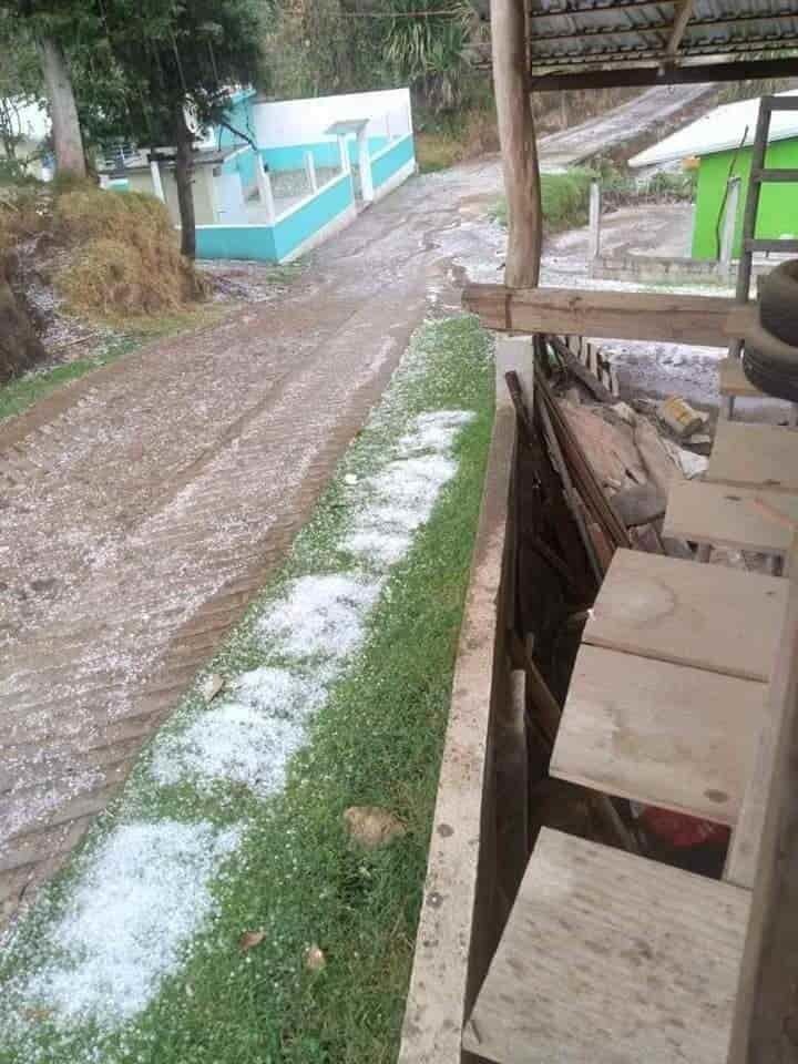 Tormenta y granizada dejan afectaciones en municipios del centro de Veracruz