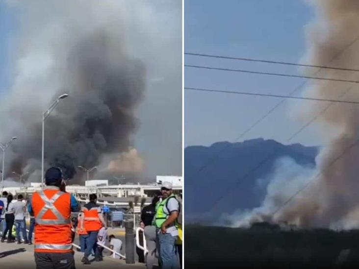 Se registra incendio en zona industrial de San Luis Potosí