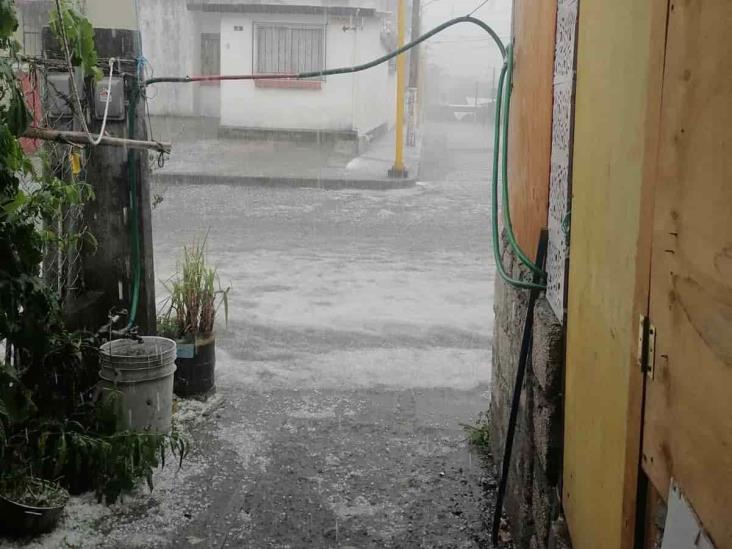 Tormenta y granizada dejan afectaciones en municipios del centro de Veracruz