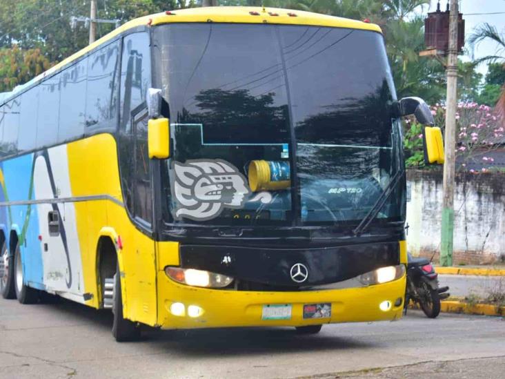Aseguran tres autobuses con más de 120 migrantes en el sur de Veracruz (+Video)