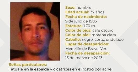 Ayúdanos a encontrar a Andrés Uscanga, desapareció en Medellín de Bravo