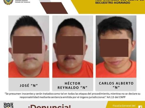 Dan prisión preventiva a tres presuntos secuestradores en Huatusco