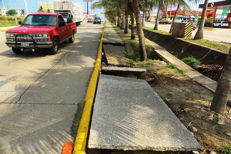 ¡Cuidado! Peligrosos socavones en la avenida Las Palmas ponen en riesgo a los peatones