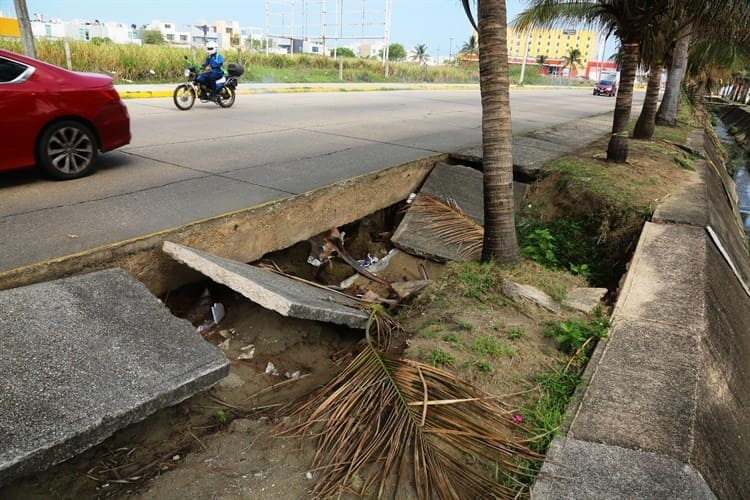 ¡Cuidado! Peligrosos socavones en la avenida Las Palmas ponen en riesgo a los peatones