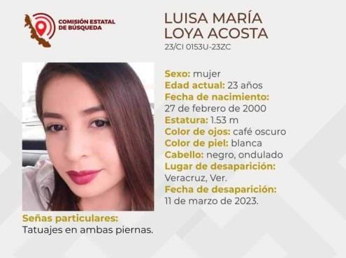 Luisa, de 23 años, desapareció en calles de Veracruz