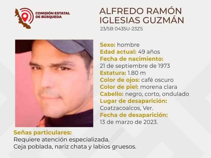 Cumple tres días desaparecido Alfredo Ramón Iglesias en Coatzacoalcos