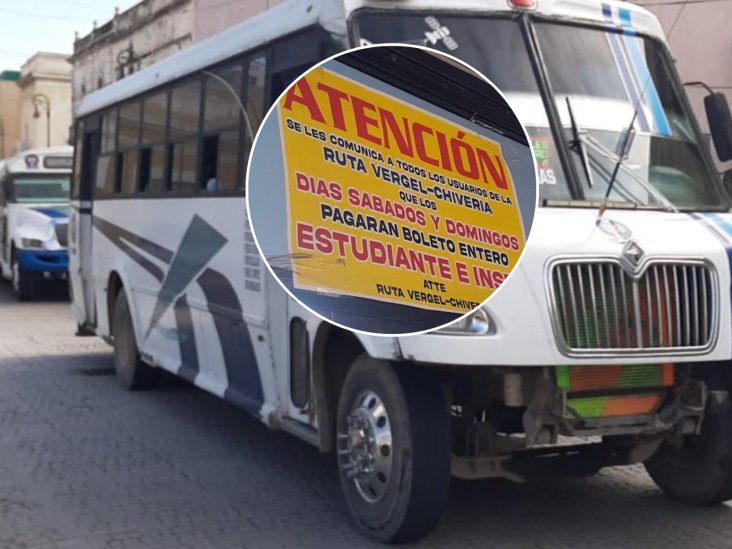 Camioneros cobrarán boleto entero a estudiantes e Insen en Veracruz