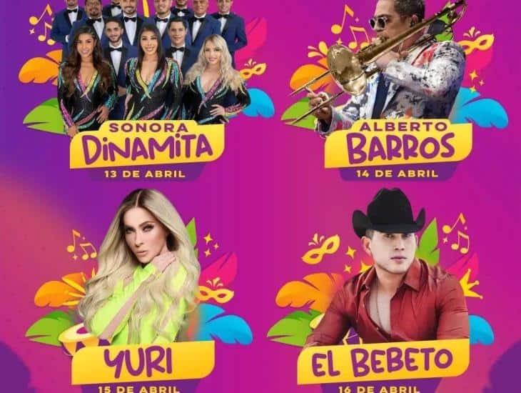 Esta es la cartelera oficial del Carnaval de Minatitlán 2023